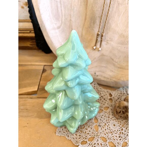 Vintage Mosser Glass Jadeite Christmas Tree – 8 Inch - Picture 1 of 5
